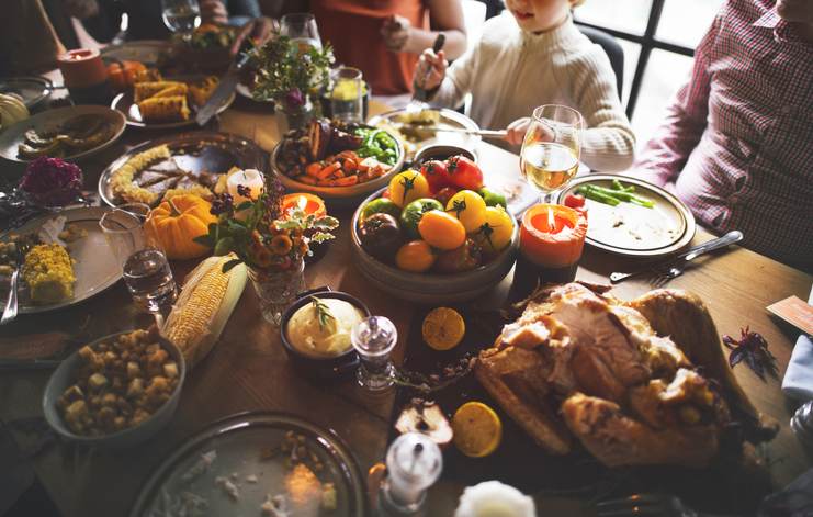 People are celebrating Thanksgiving day People are celebrating Thanksgiving day